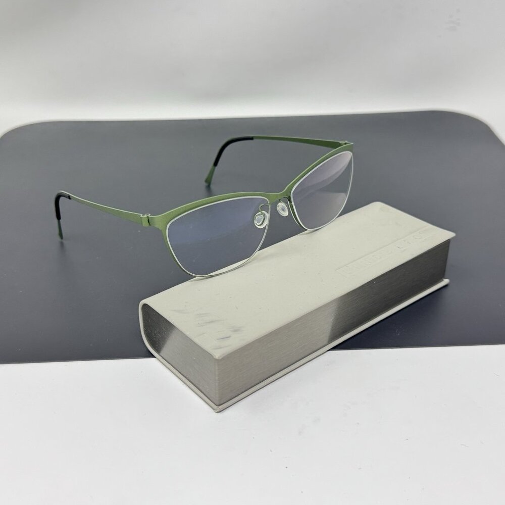 LINDBERG NO 017/f613 9584 COL. U34 Green AUTHENTIC FRAMES EYEGLASSES 53-15 T409